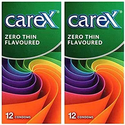 Carex  Zero Thin Flavoured  condoms 12 pack