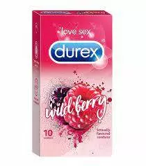 Durex Wildberry Sensually Flavored 10 pack Condoms