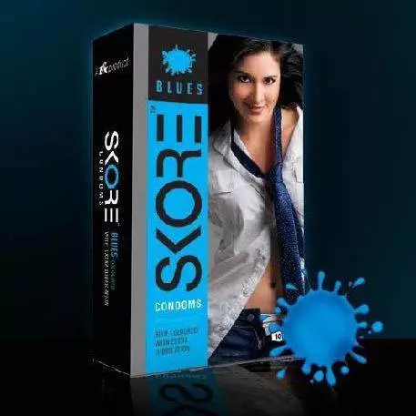 Skore Blues Raised Extra Time Pleasure Condoms _10pcs
