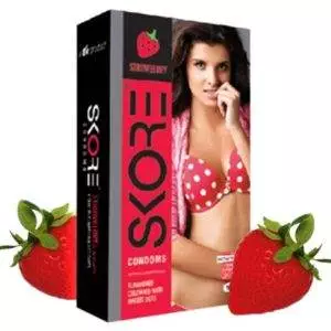 Skore Strawberry Condoms – 10pcs